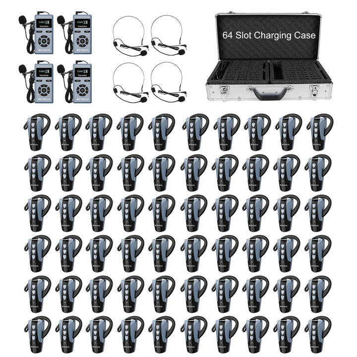 Retekess TT106S Drahtloses Tourguide-System, Tourguide-Headsets, 2.4G,One-Touch-Bedienung, Hochleist