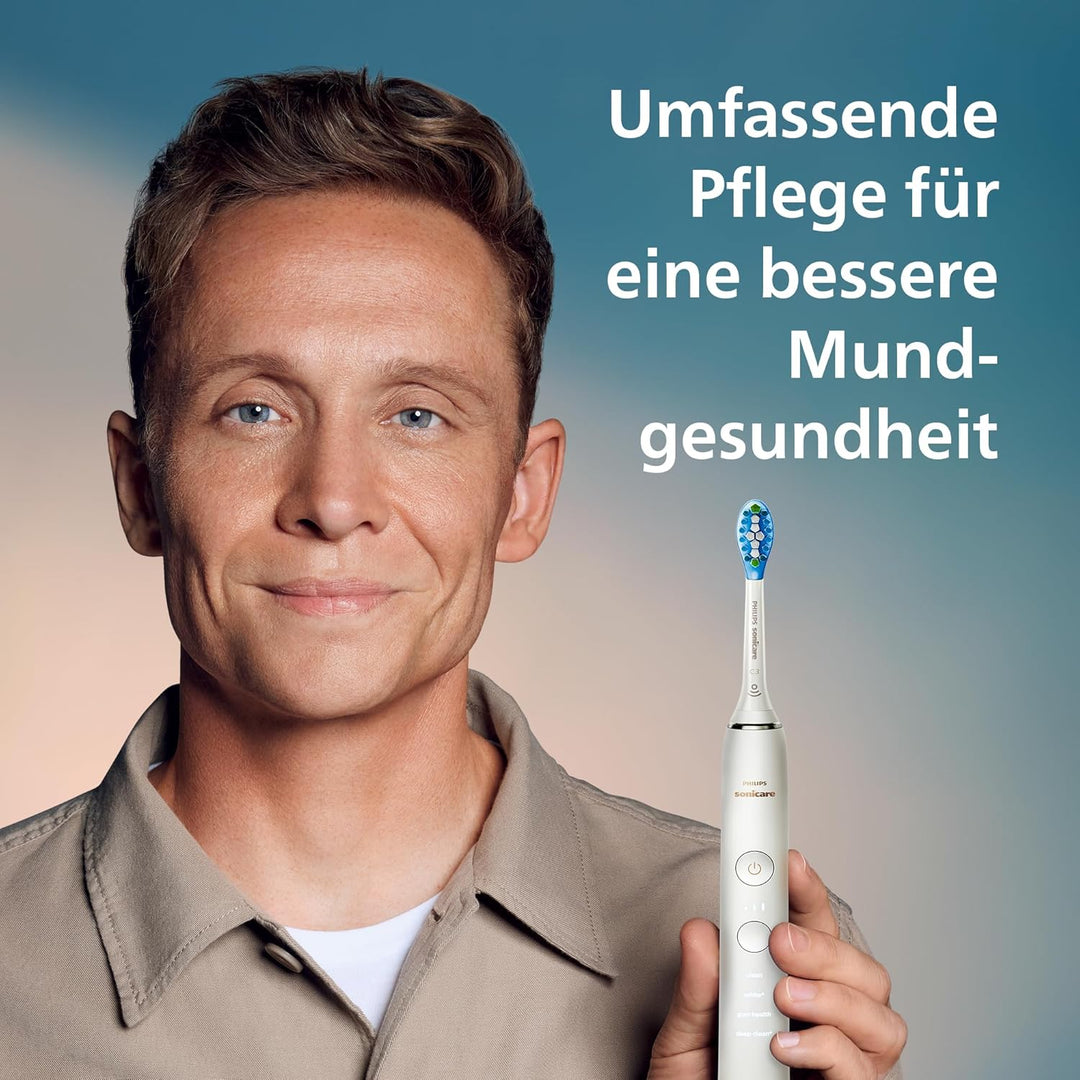 Philips Sonicare DiamondClean 9000 Elektrische Zahnbürste Doppelpack - 2 Schallzahnbürsten, 1x Ladeg