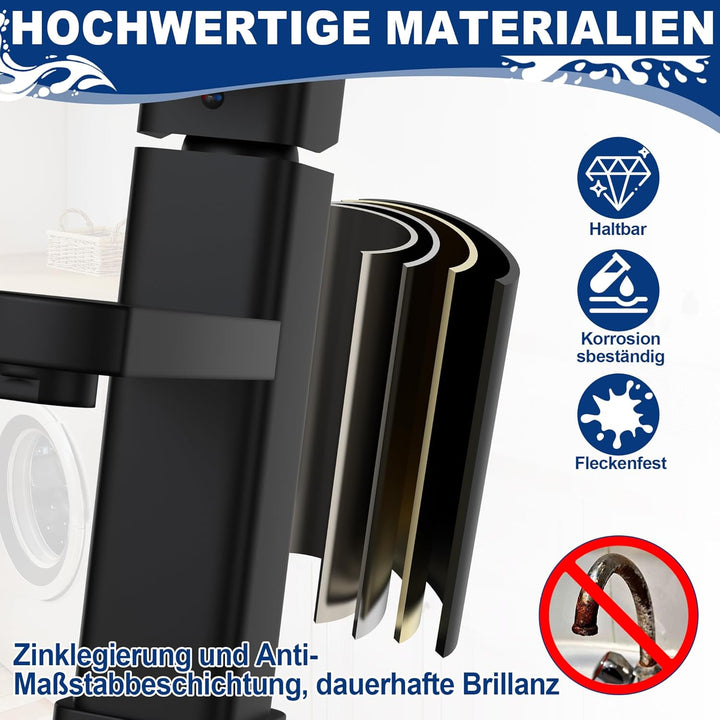 FIVMEN Wasserhahn Küche Schwarz Küchenarmatur mit Einhebelmischer Spülenarmatur Waschtischarmatur Ke