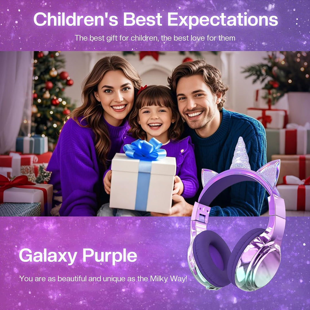 JYPS Bluetooth Kopfhörer Kinder, Metallisch Kabellose Kopfhörer Kinder Over Ear mit 74/85dBA Lautstä