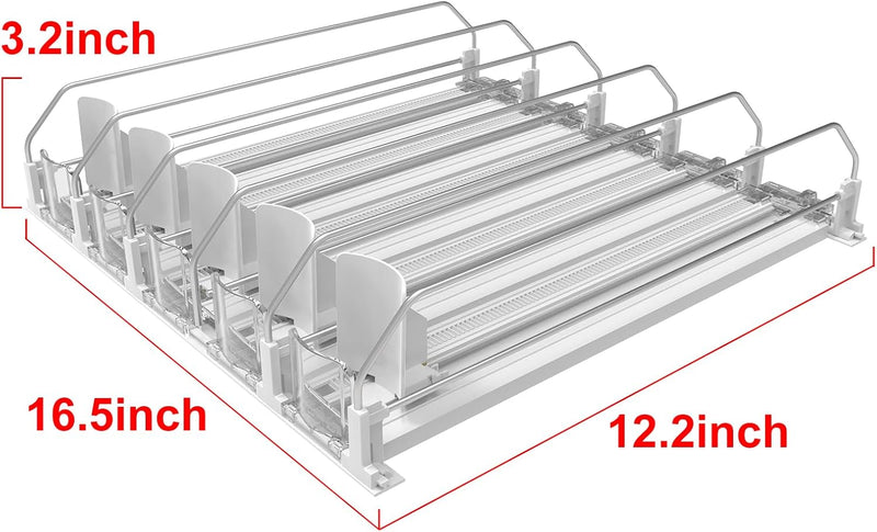 GLGN Kühlschrank Organizer Dosen, Selbst Vorrückende Kühlschrank Organizer Set (380mm*5), für Geträn