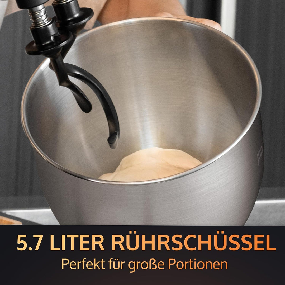 JAP Küchenmaschine MasterMix - Knetmaschine - 3in1 Food Processor - Rührgerät - Teigmaschine - mit e