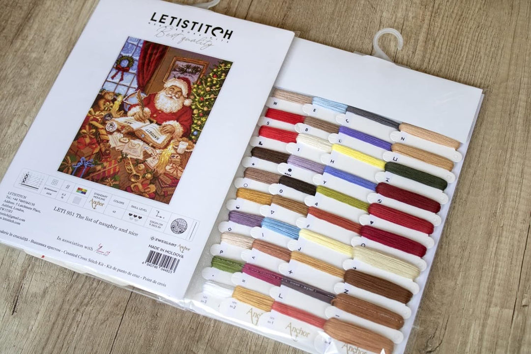 Letistitch Leti951 Kreuzstich Set, Mehrfarbig, 33x24cm