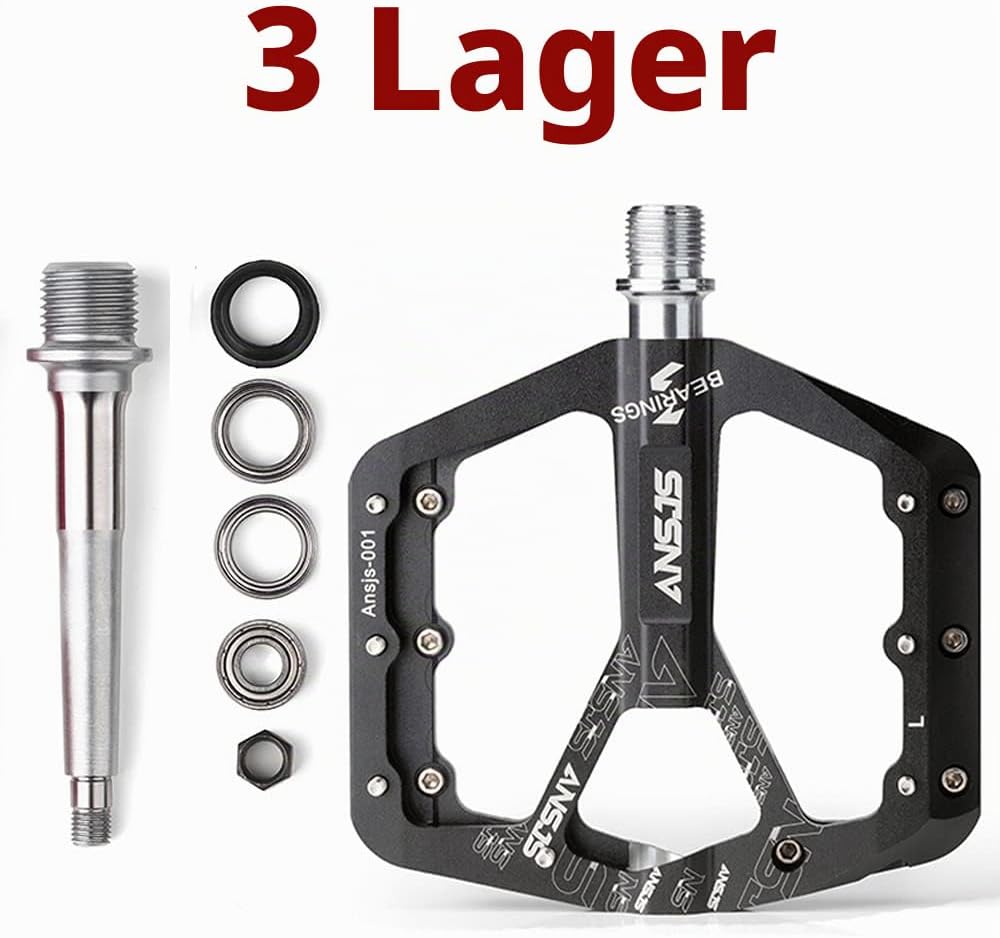 ANSJS Fahrradpedale Rennrad Pedale Aluminium Platform Pedale Ultraleicht Antirutsch Fahrrad Pedale 9