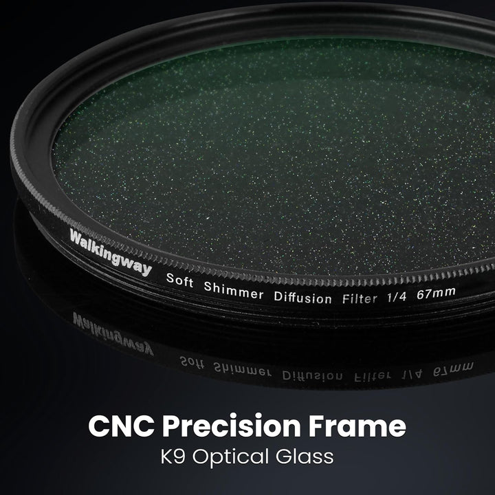 WalkingWay 77mm Shimmer Diffusionsfilter mit Ultradünnem AGC-Glas und 28-Schicht Nano-Beschichtung f