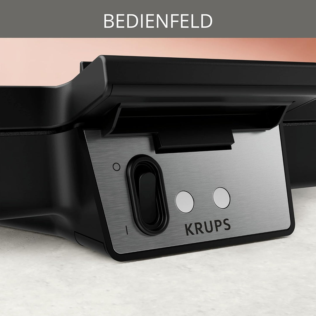 Krups FDK453 Sandwichmaker | Dreieckform | Antihaftbeschichtung | tiefe 25x12 cm XL-Platten | vertik