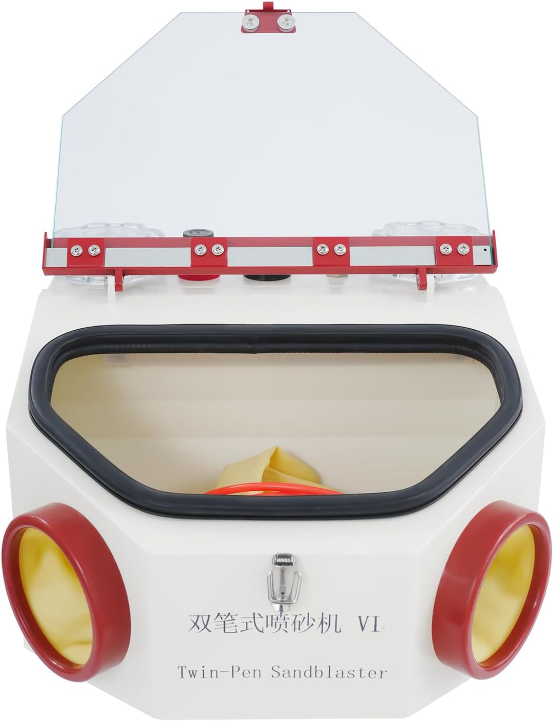 Sandstrahlkabine,Dental Lab Sandstrahlgeräte Zahntechnik Polieren Dental Double Pen Sandblaster 220V
