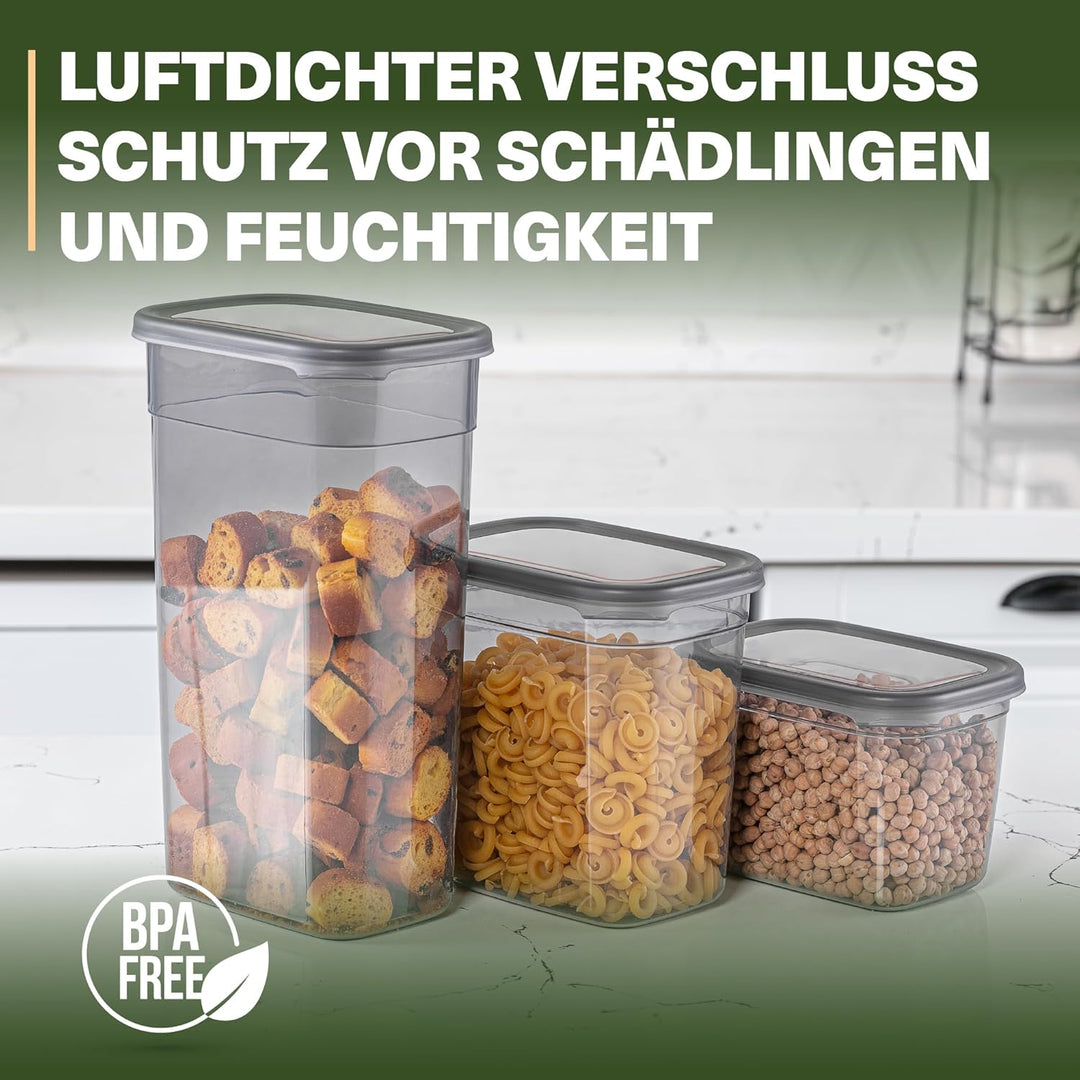 luftdichte Vorratsdosen mit Deckel | 25er Vorratsbehälter Set | BPA-FREI | Zur Müsli Mehl und Zucker