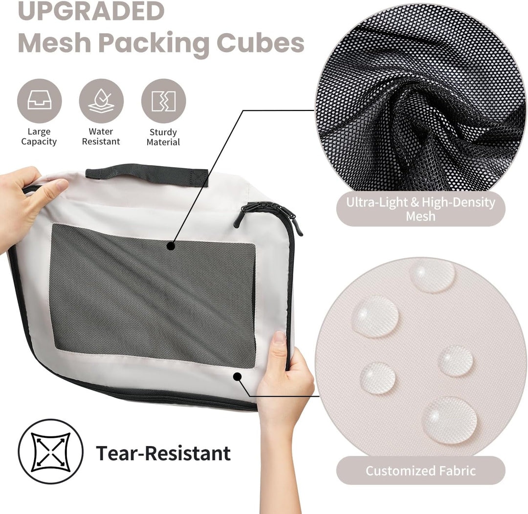 Packing Cubes for Suitcase 8 Set, Leichtgewichtige Gepäck Packing Organizer Packing Cubes für Reisez