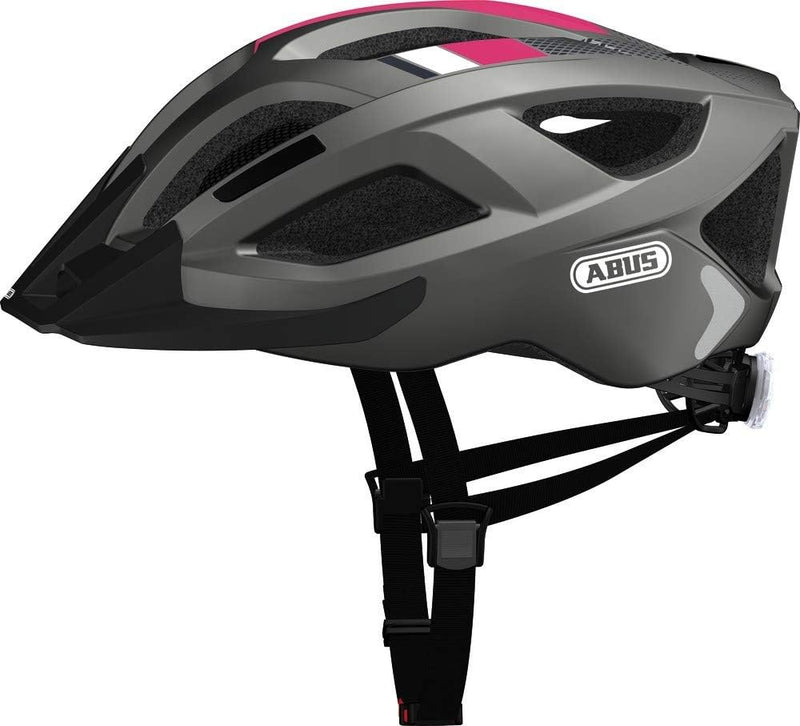 ABUS Stadthelm Aduro 2.0 - Allround-Fahrradhelm mit Licht - in sportivem Design für den Stadtverkehr