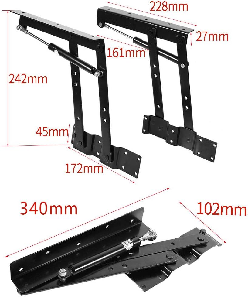 Cafopgrill EIN Paar 50 kg / 100 lb Heben Oben Couchtisch Hubrahmen Mechanismus Hardware Federscharni