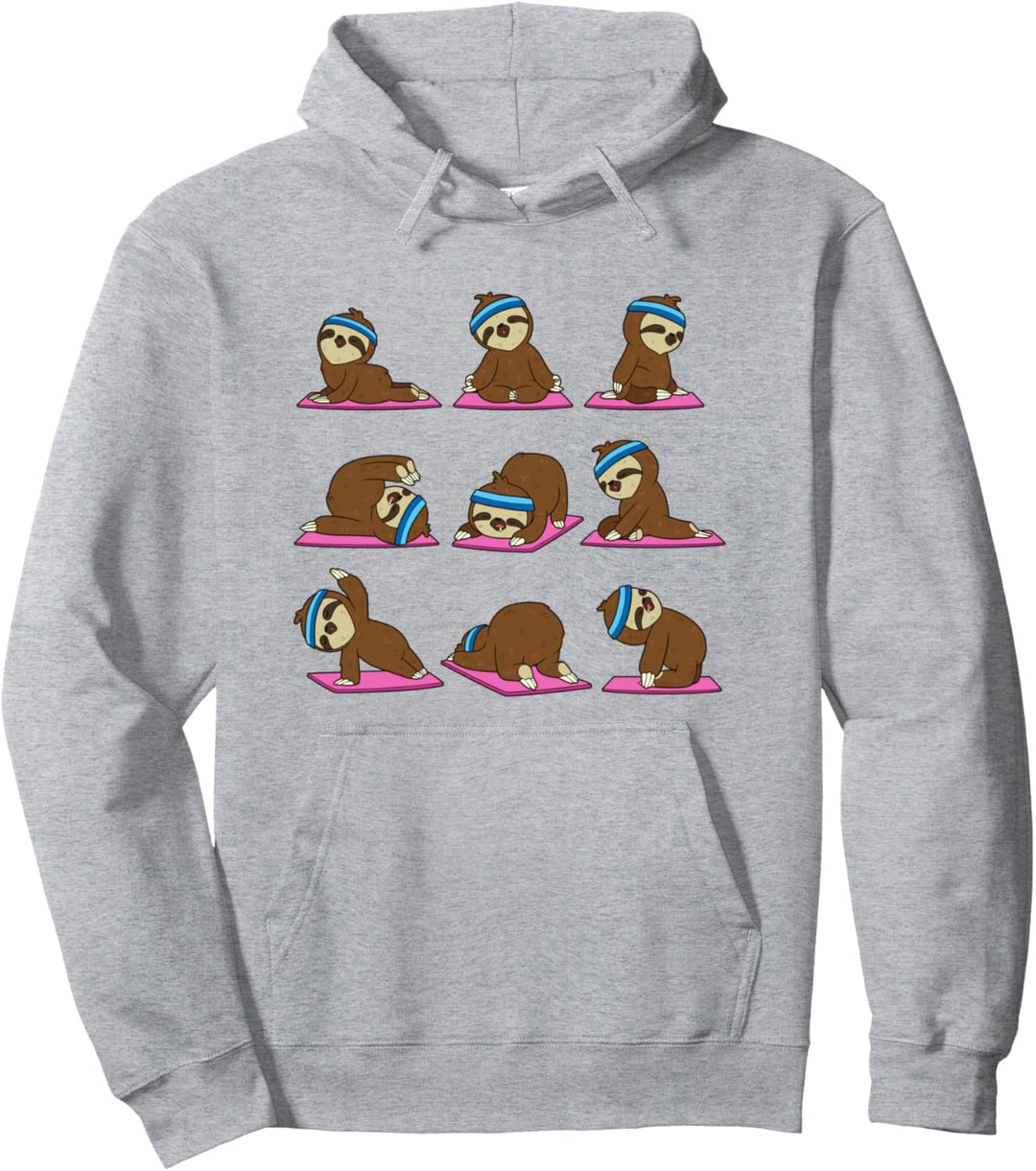 Faultier Yoga Position Workout Geschenk Pullover Hoodie