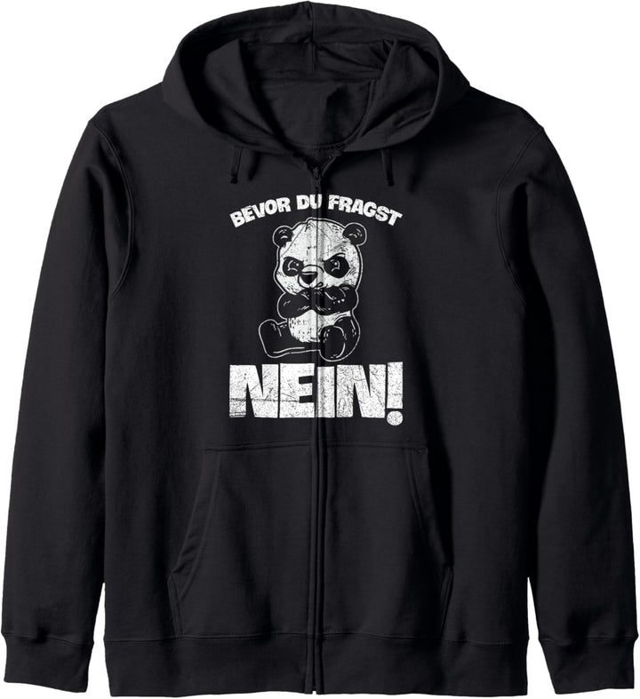 Bevor Du Fragst Nein Panda Lustiges Spruch Statement Kapuzenjacke