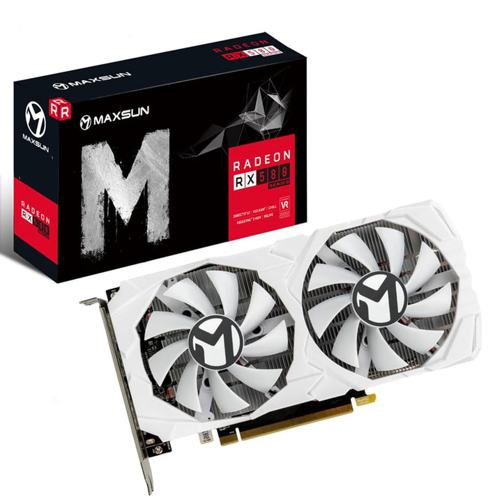 maxsun Grafikkarten AMD Radeon RX 580 8GB 2048SP GDDR5 Computer Video Grafikkarte GPU für PC Gaming