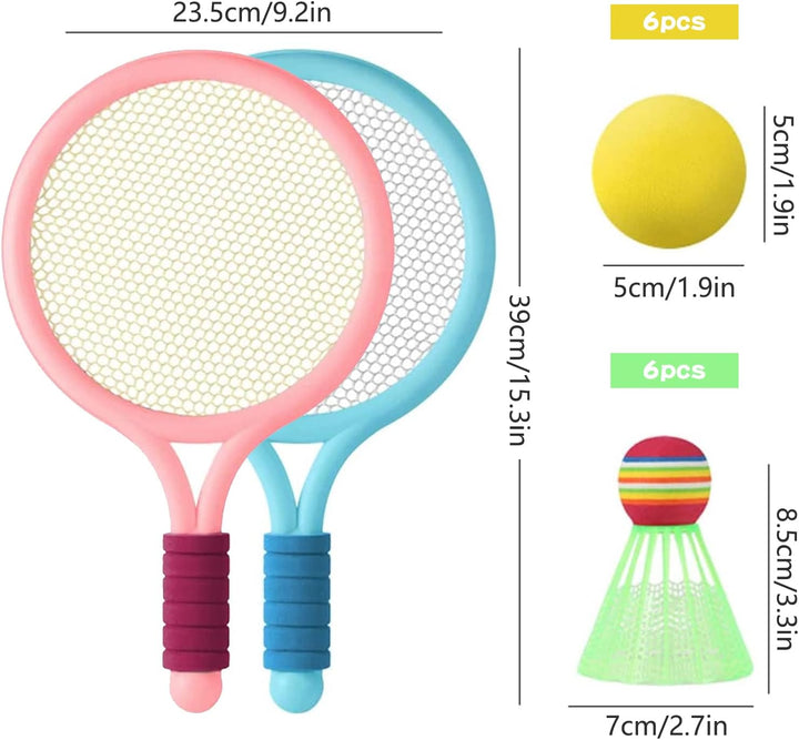 Kinder Federballset,Kinder Tennisschläger,Badminton Racket Spielzeug,Leichte Badminton-Set,Tennissch