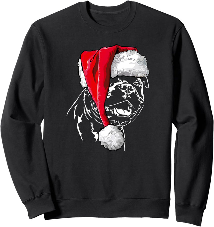 Staffordshire Bullterrier Weihnachtsmann Weihnachten Hunde Sweatshirt