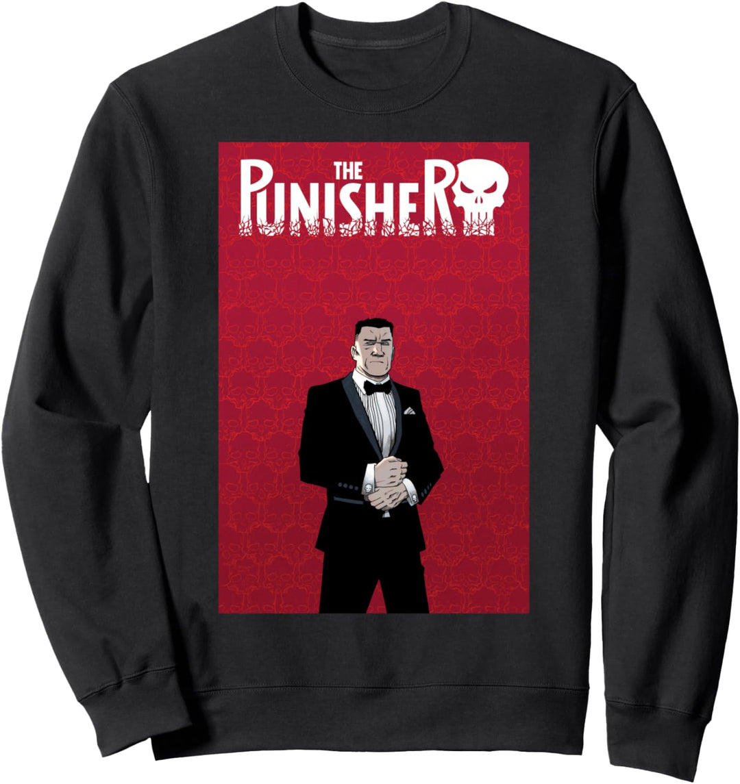 Marvel The Punisher Tuxedo Comic Cover Sweatshirt