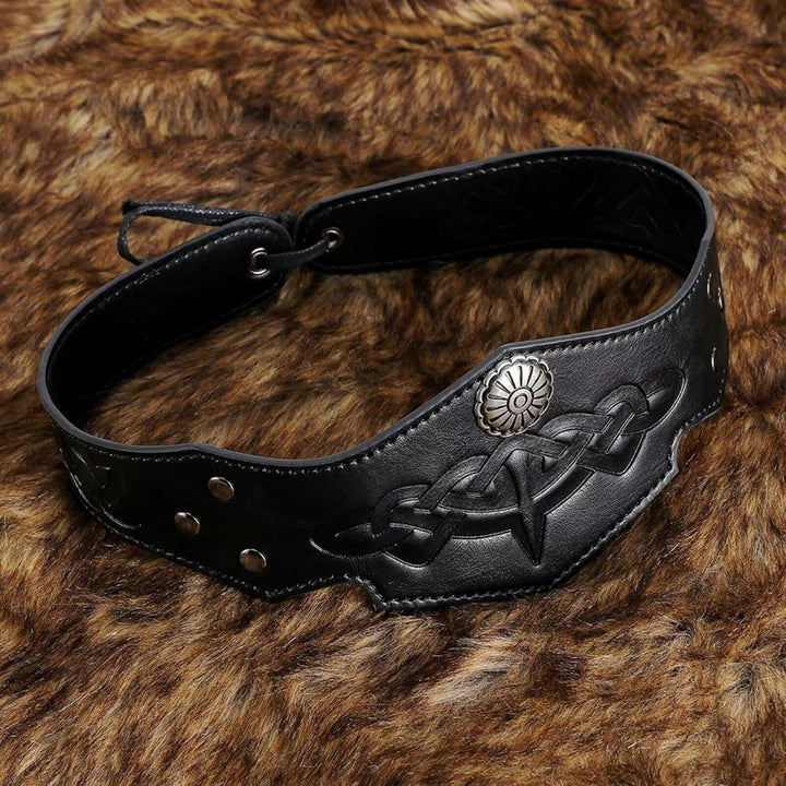Renaissance-Accessoires, Kunstleder-Wikinger-Kopfschmuck, verstellbares Wikinger-Kostüm-Accessoire f