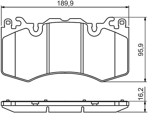 Bosch BP1362 Bremsbeläge - Vorderachse - ECE-R90 Zertifizierung - vier Bremsbeläge pro Set