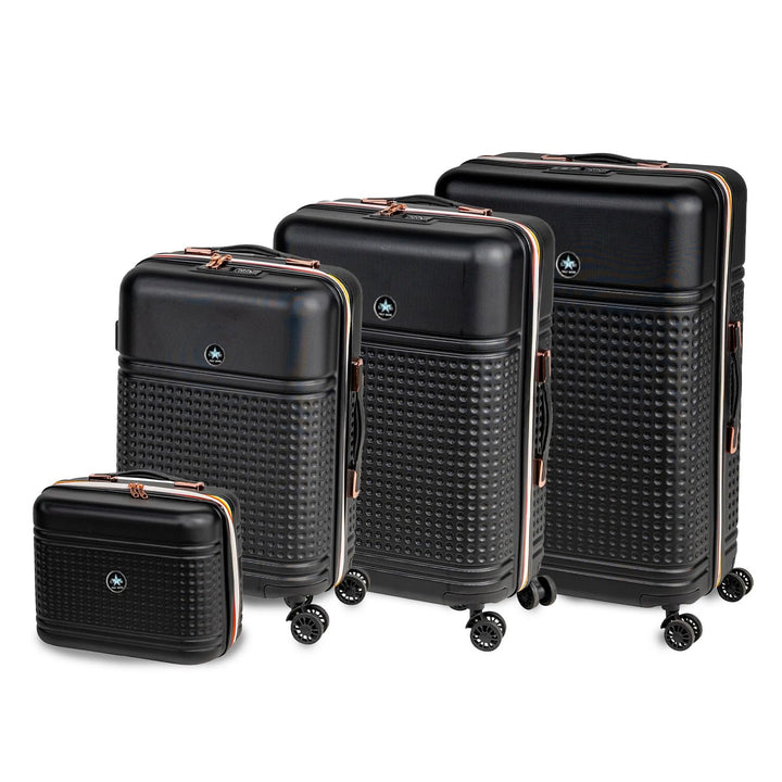 Wintem Koffer-Set Schwarz 4, Schwarz 4