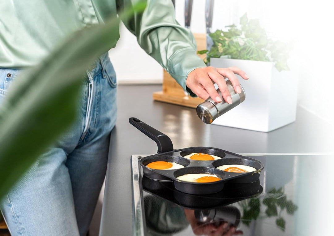 endusor Spiegeleipfanne induktionsgeeignet (21cm) - Eierpfanne & Pancake Pfanne mit Antihaft-Beschic