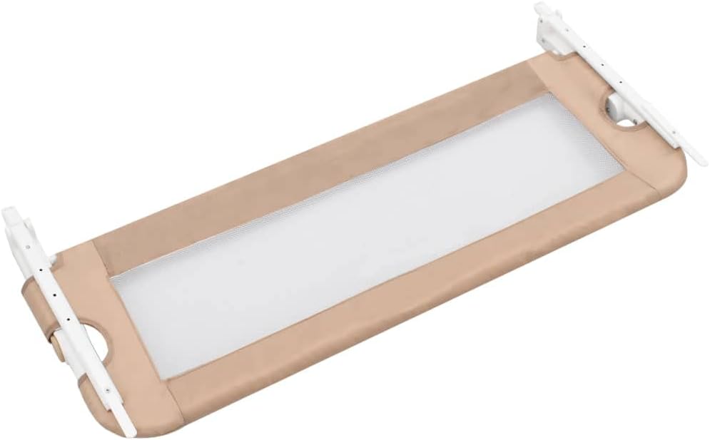 puraday Kleinkind-Bettschutzgitter Taupe 102x42 cm Polyester Bettgitter Rausfallschutz Rausfallschut
