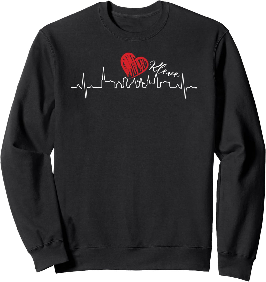 Skyline Herzschlag Kleve Panorama für Klever Sweatshirt