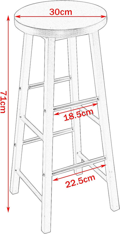 WOLTU BH130dc-2 2X Barhocker Bistrohocker Tresenhocker Barstuhl, Gestell aus stabilem Stahl, Stizflä