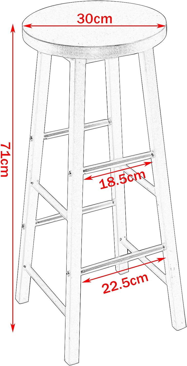 WOLTU BH130dc-2 2X Barhocker Bistrohocker Tresenhocker Barstuhl, Gestell aus stabilem Stahl, Stizflä