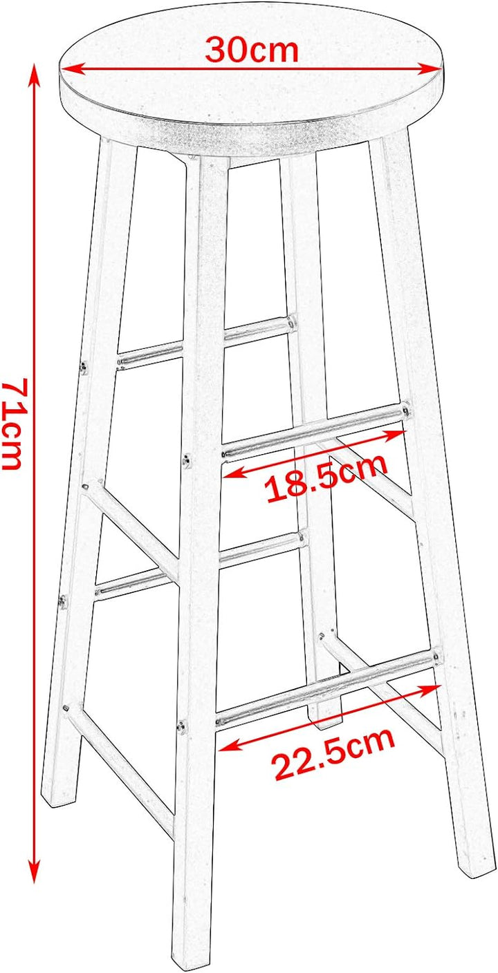 WOLTU BH130sz-2 2X Barhocker Bistrohocker Tresenhocker Barstuhl, Gestell aus stabilem Stahl, Stizflä