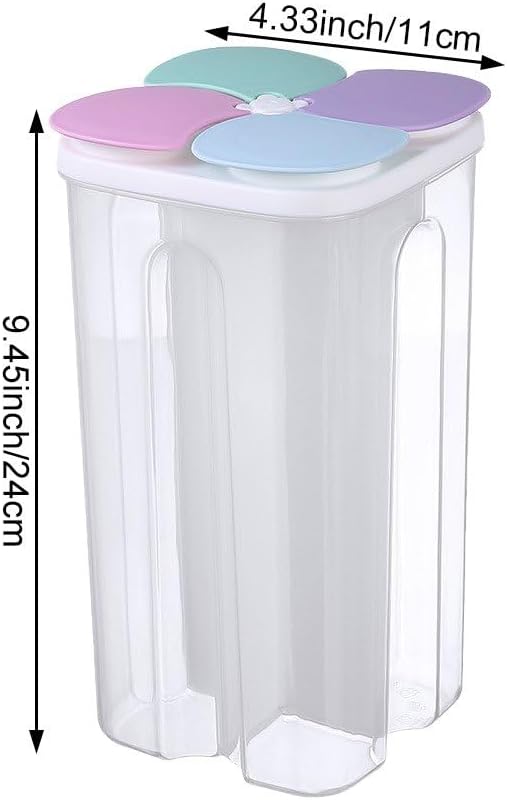 4 Gitter, Versiegeltes Glas, Müsli-aufbewahrungsbox, Frischhaltebox, Lebensmittelaufbewahrungsbehält