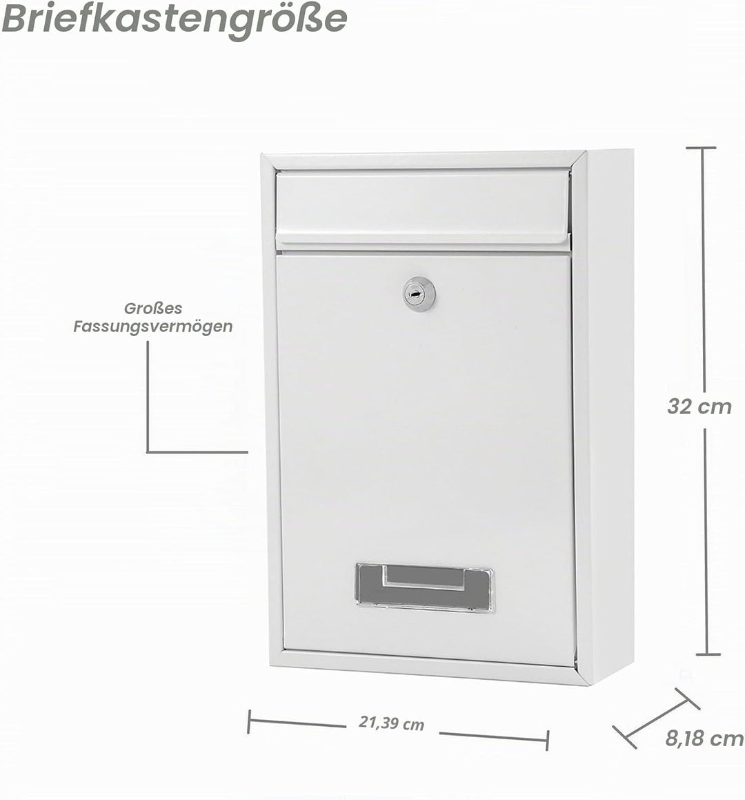 Wandbriefkasten, Briefkasten für aussen, wasserdichter Wandpostkasten für Briefe Stilvolle sichere P
