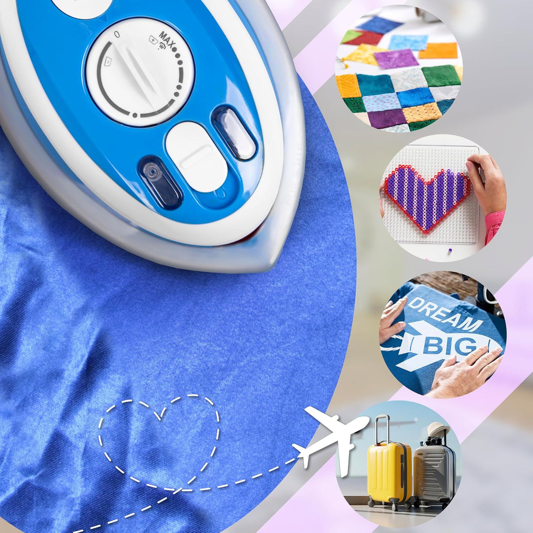 Duronic SI3 BE Mini Reisebügeleisen, 400W Mini Bügeleisen, Dampfbügeleisen 35ml Wassertank, kleines