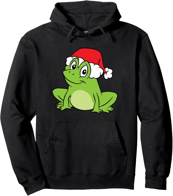 Frosch mit Weihachtsmütze Frösche Weihnachten Frosch Pullover Hoodie