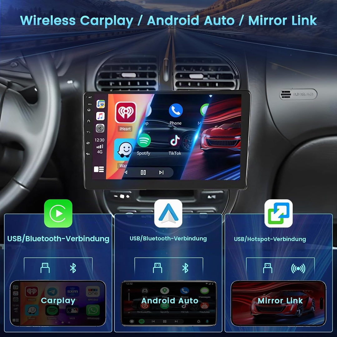 2+64G Android Autoradio für Peugeot 206/206CC 2001-2016 Cirteon C2 Wireless Carplay&amp;Android Auto, 9&