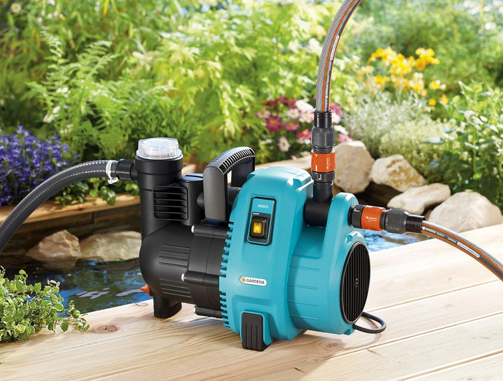 Gardena Comfort Gartenpumpe 4000/5: Bewässerungspumpe mit Fördermenge bis zu 4.000 l/h, integrierter