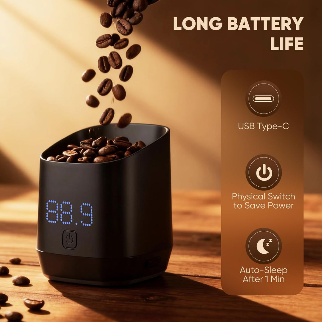Kaffee Waage mit LED-Display, Precision Kaffevåg för Espresso & Pour-Over, Barista Zubehör, Präzises