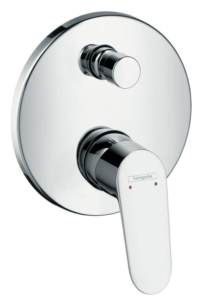 hansgrohe Focus Unterputz Wannenarmatur (für 2 Funktionen) Chrom Wanne mit integrierter Sicherungsko