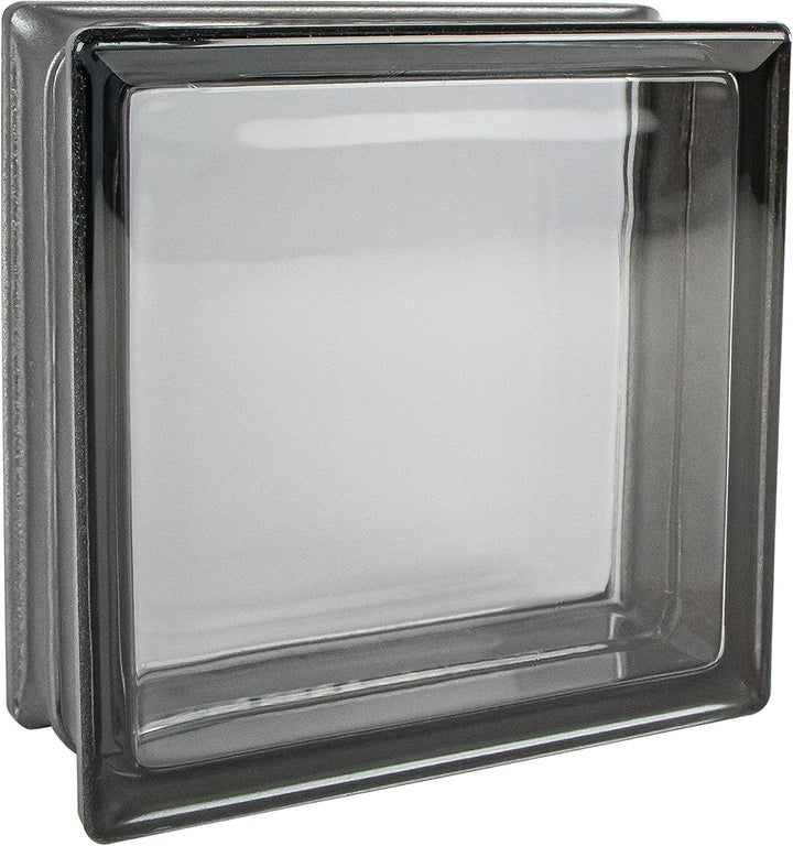 Fuchs Design 6 Stück Glassteine BM Glassteine Vollsicht Dunkelgrau Glasstein einseitig satiniert 19
