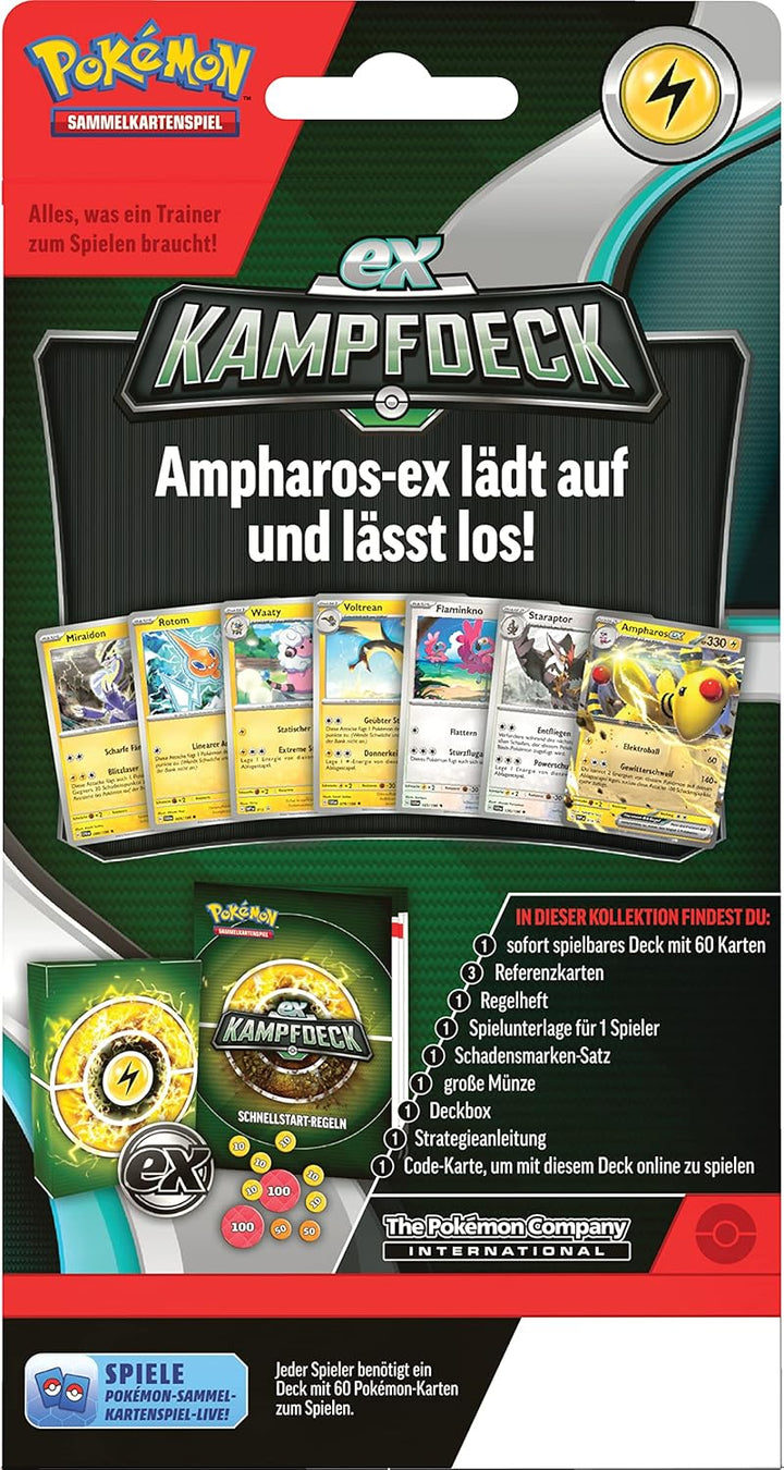 Pokémon-Sammelkartenspiel: Kampfdeck Ampharos-ex (sofort spielbares Deck mit 60 Karten), Ampharos-ex