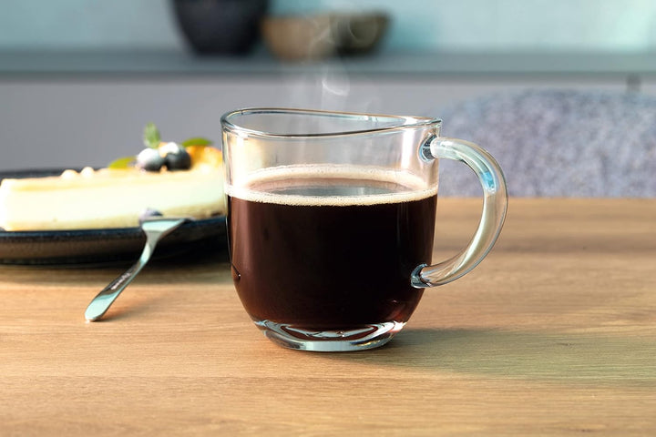 Leonardo Napoli Kaffee-Tassen 6er Set, spülmaschinengeeignete Kaffee-Becher, kleine Glas-Tasse mit H