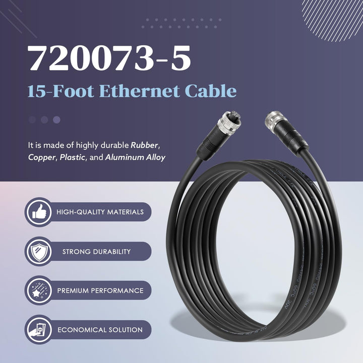 720073-5 Ethernet-Kabel, 4,5 m, Ersatz für Humminbird AS EC 15E, für Helix 15 12 10 9 8 7 und 1100 9
