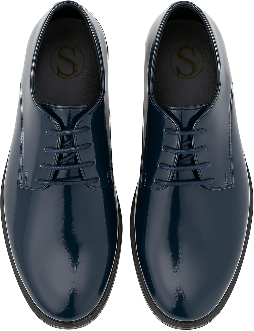SIRRI Jungen-Derby-Schuhe aus Lackleder für formelle Kleidung zum Schnüren für Hochzeit und Abschlus