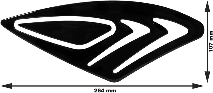 BIKE-label Seitentank Tankpad Motorrad Aufkleber Schwarz kompatibel für Honda 800301