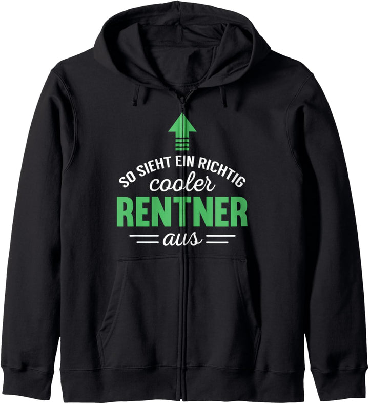 Lustiges Cooler Rentner Ruhestand Rente Pension Geschenk Kapuzenjacke
