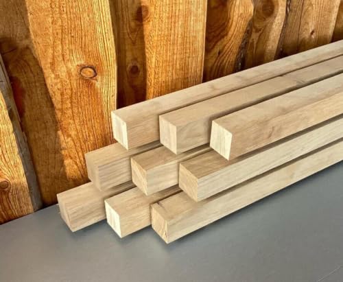 Eiche 7x7cm KANTHOLZ BALKEN SCHALUNG HOLZ BAUHOLZ 80cm LÄNGE (6)