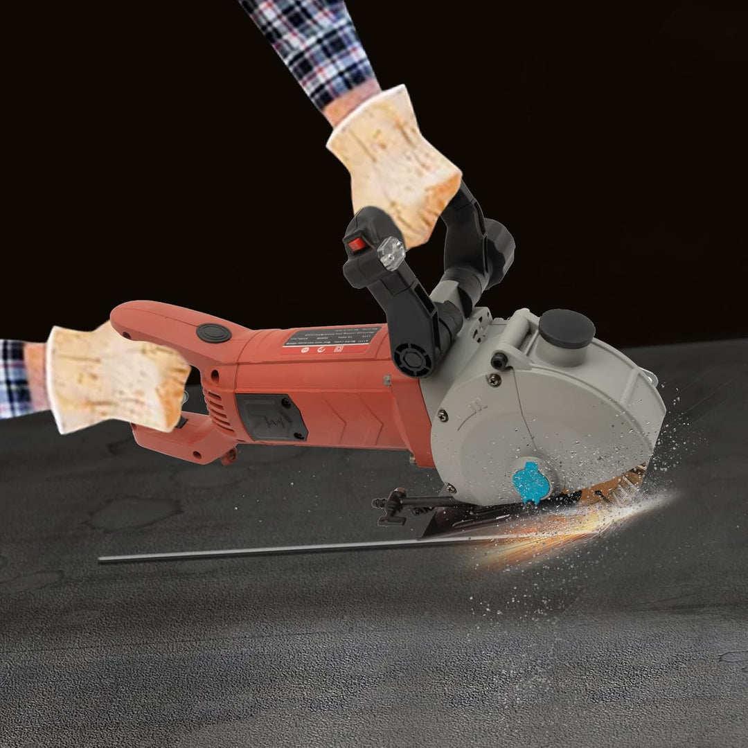 Mauernutfräse Schlitzfräse - 4800W Vollkupfermotor - 6200rpm - Beton Ziegel Stahl - für Bau und Deko