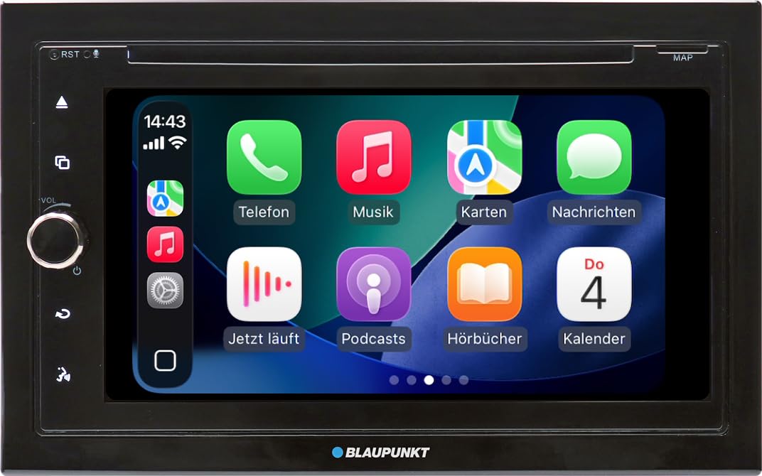 Blaupunkt Copenhagen 700 DAB mit PKW-Navigation, 2-DIN Car-Multimedia, 6,75 Zoll Touchscreen, CarPla