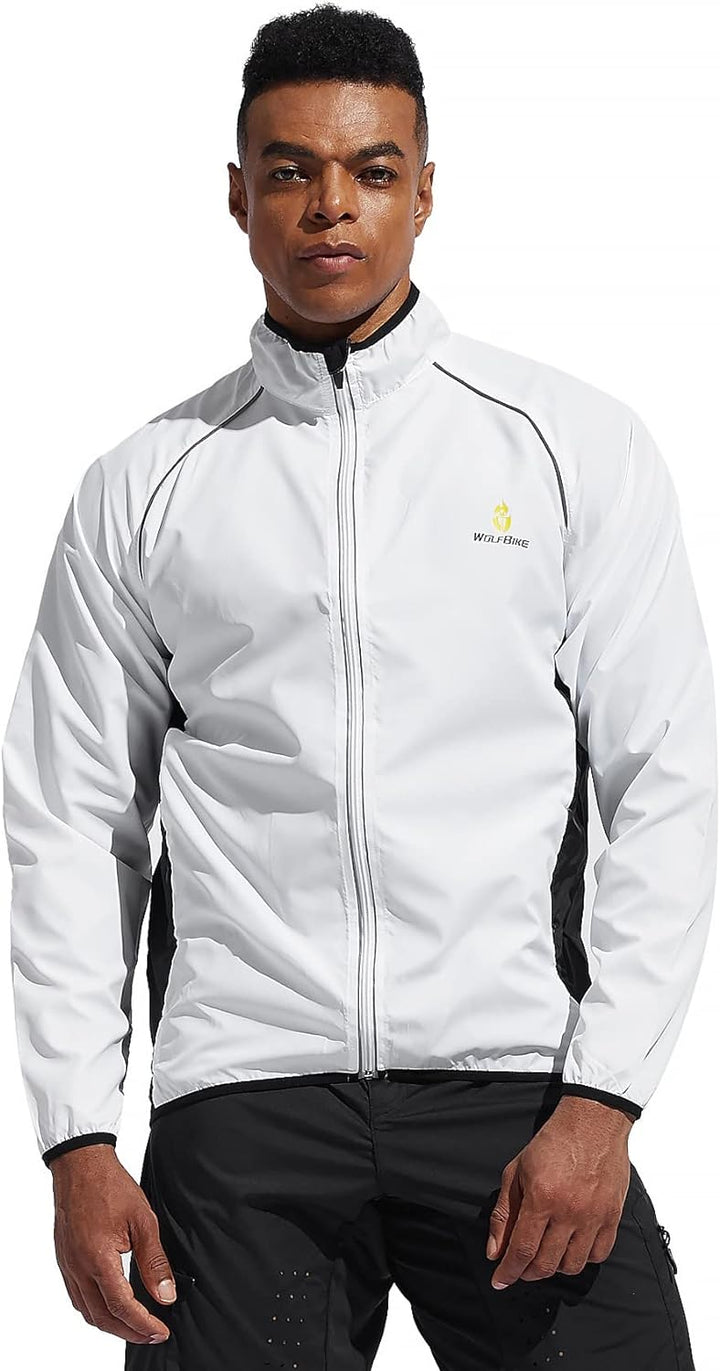 WOSAWE Herren-Fahrradjacke Winddichte wasserdichte MTB Mountainbike Jacket Für Radfahren, Joggen & W