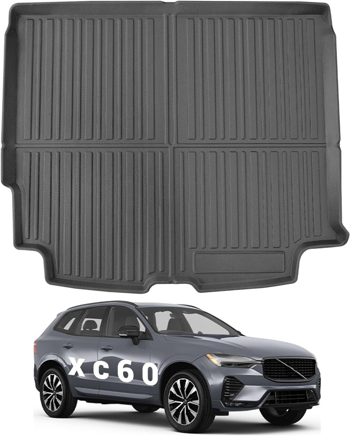 YEE PIN Kofferraummatte für Volvo XC60 XV60 2018-2022 2023 2024 | Seitenschutz TPO Material Laderaum